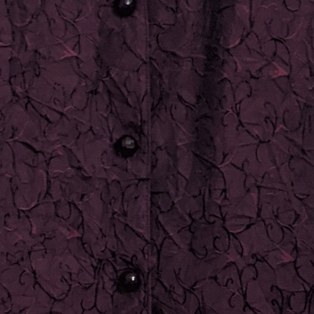 💐Burgundy Long Sleeve Dressy Top, Amanda Collection, XL - Picture 3 of 10